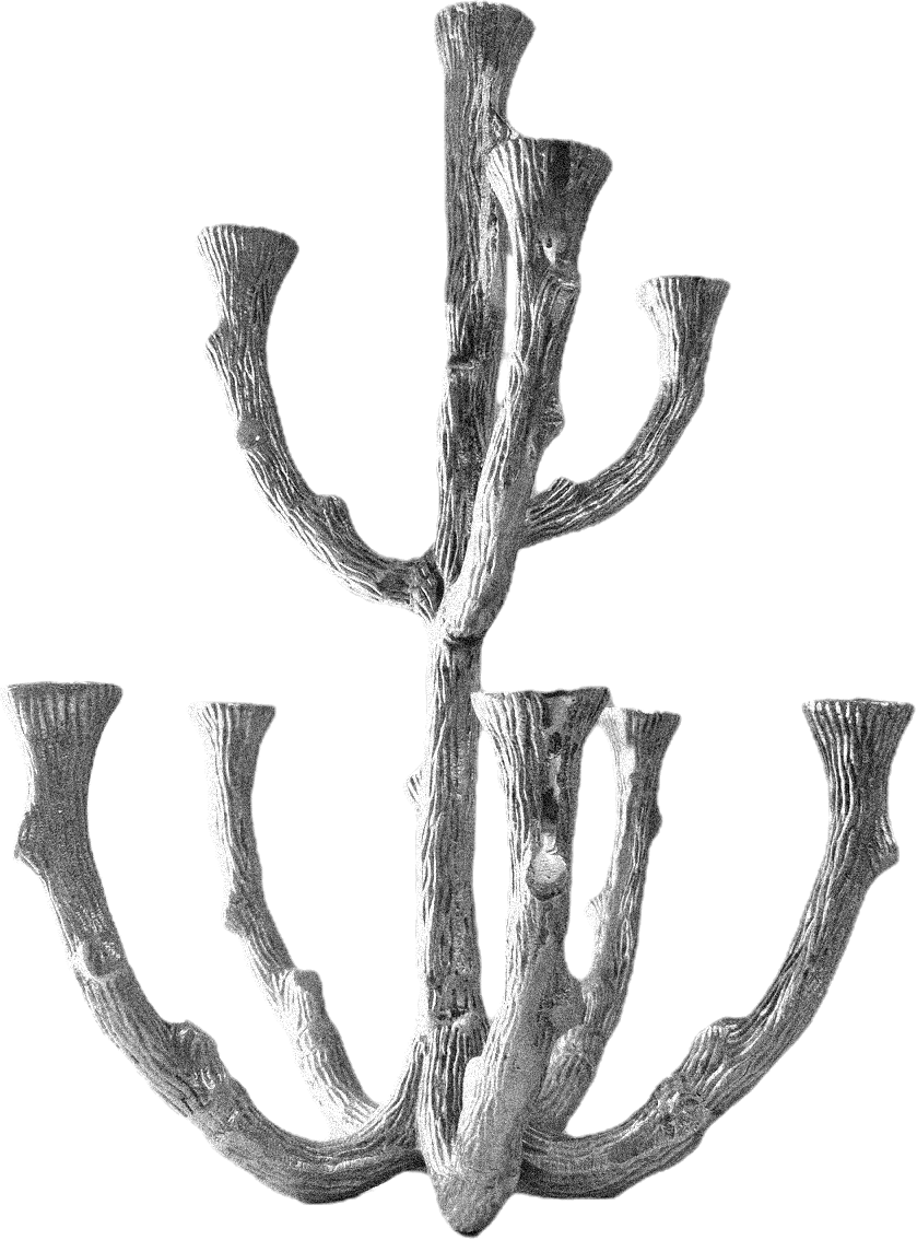 Metal candelabra 1060's Berlin vintage object Spacejunk Jewellery